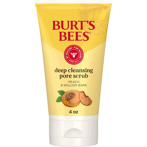 (2 pack) Burt's Bees Deep Cleansing Pore Scrub with Peach and Willow Bark, 4 Ounces