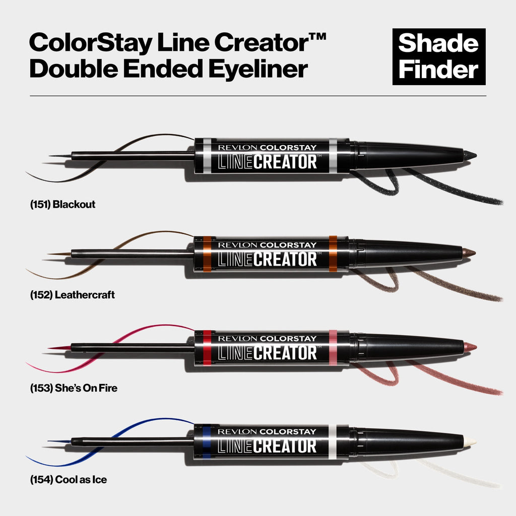 Revlon ColorStay Line Creator Waterproof Eyeliner Pencil, 151 Blackout, 0.004 oz