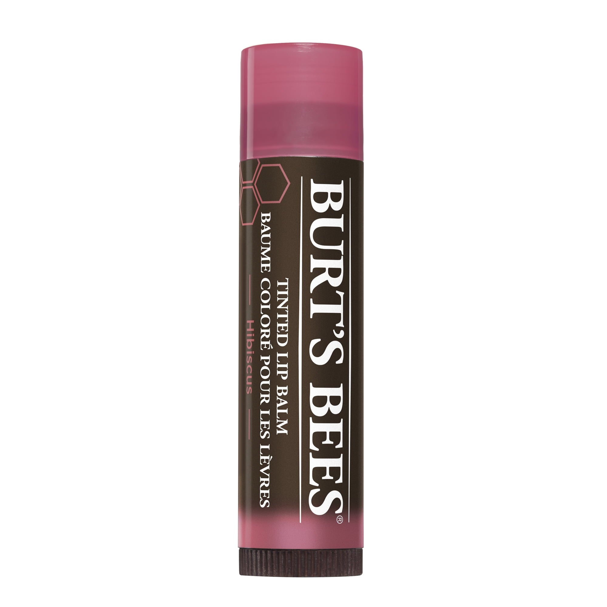 Burt's Bees 100% Natural Tinted Lip Balm, Hibiscus with Shea Butter & Botanical Waxes - 1 Tube